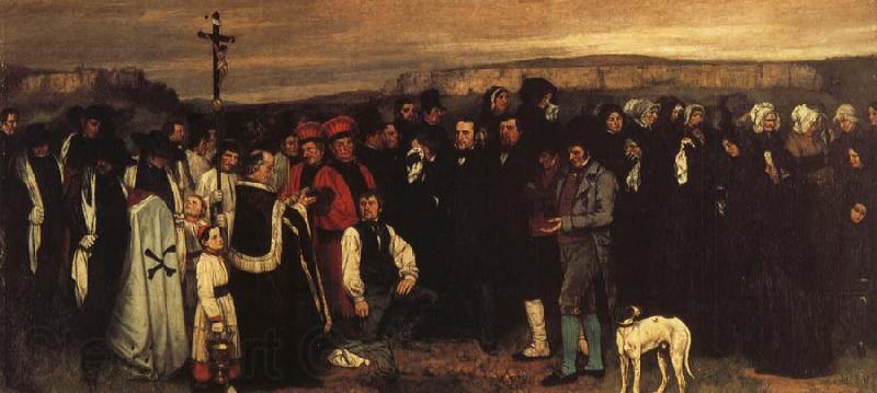 Gustave Courbet A Funeral in Ornans Spain oil painting art